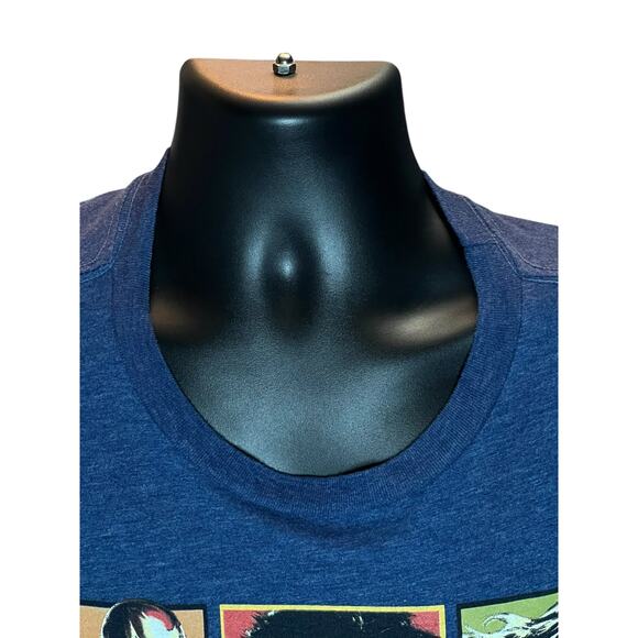Marvel Avengers Superhero Collage T-Shirt 4X Blue Tee Hulk Iron Man Thor Cap - Picture 5 of 10